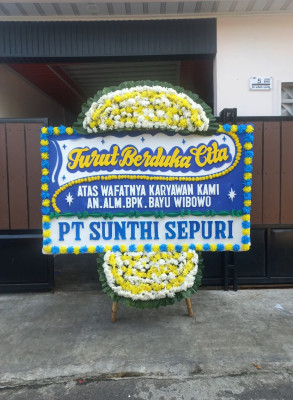 Papan Bunga Duka di Airputih